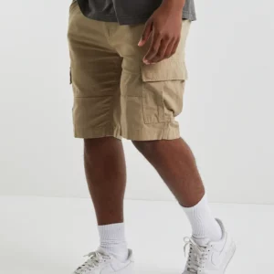 PLAIN CARGO SHORTS IN TAN